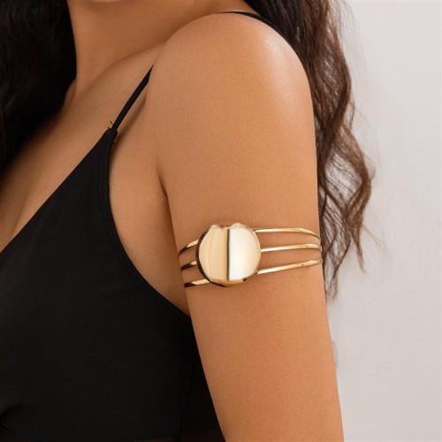 occidental style  personality Metal textured surface woman  samll brief geometry opening bangle