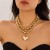 occidental style new  Pearl love clavicle chain beads heart-shaped necklace   punk summer style