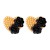  super fully-jewelled flower love ear stud brief all-Purpose fashion style