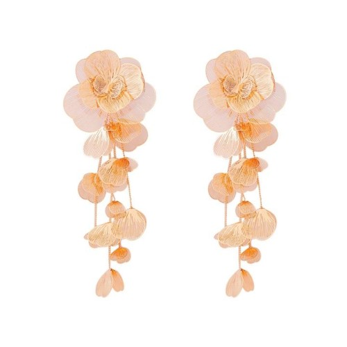 retro temperament hollow flowers long style earring super woman personality Earring