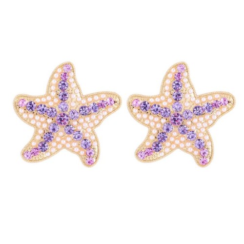 occidental style fully-jewelled Irregular star earrings summer colorful diamond woman style exaggerating earring