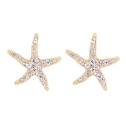  summer colorful diamond star earrings woman style occidental style fully-jewe..