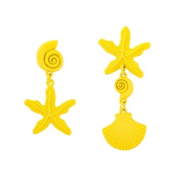 occidental style asymmetry starfish Shells personality earring trend samll sum..