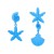 occidental style asymmetry starfish Shells personality earring trend samll summer