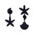 occidental style asymmetry starfish Shells personality earring trend samll summer