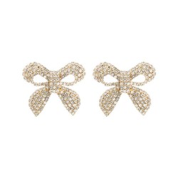 super claw chain bow earrings exaggerating occidental style Earring woman fash..