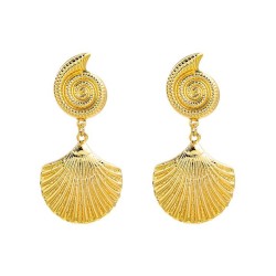 summer wind Shells earrings Alloy Earring woman Bohemia occidental style exagg..