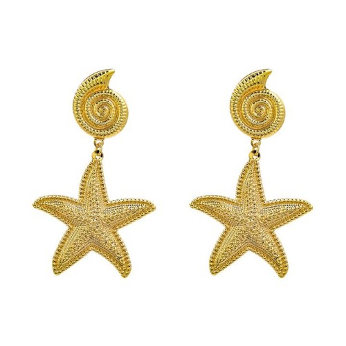 summer wind starfish earrings Alloy Earring woman occidental style temperament exaggerating