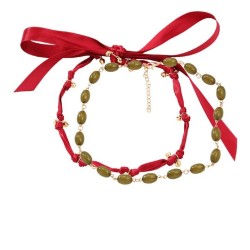  bow necklace two exaggerating occidental style woman elegant