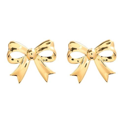 summer new Alloy bow earrings occidental style Earring woman fashion elegant surface Metal ear stud