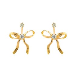 summer Alloy bow earrings diamond ear stud lady fashionins wind occidental sty..