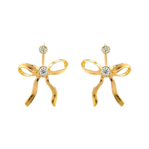 summer Alloy bow earrings diamond ear stud lady fashionins wind occidental styleearrings