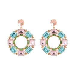 fashion colorful diamond earrings occidental style Earring woman fully-jewelle..