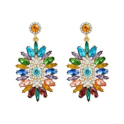 fashion colorful diamond earrings occidental style Earring lady Bohemia fully-..