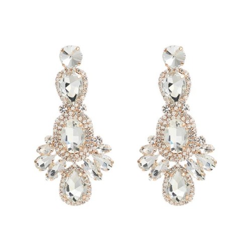 earrings super claw chain occidental style fully-jewelled earrings lady exaggerating fully-jewelled earring bride