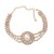super claw chain occidental style necklace woman multilayer Rhinestone Round Pearl pendant elegant bride