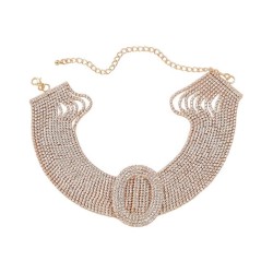 super claw chain occidental style necklace Round chain exaggerating banquet br..