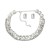 super claw chain occidental style earrings necklace set lady square glass diamond ear stud banquet style