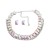 super claw chain occidental style earrings necklace set lady square glass diamond ear stud banquet style
