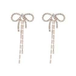 earrings super claw chain occidental style earrings woman fully-jewelled bow z..