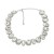 super claw chain exaggerating occidental style necklace colorful diamond Round glass diamond banquet bride