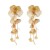 summer Alloy flowers earrings exaggerating occidental style Earring lady Metal pattern multilayer flowers earring