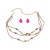occidental style earrings necklace set lady drop ear stud multilayer fully-jewelled style