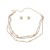 occidental style earrings necklace set lady square ear stud multilayer fully-jewelled exaggerating