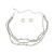 occidental style earrings necklace set lady square ear stud multilayer fully-jewelled exaggerating