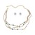occidental style earrings necklace set woman heart-shaped ear stud multilayer fully-jewelled exaggerating ban
