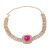 super claw chain occidental style necklace square glass diamond chain exaggerating banquet bride style