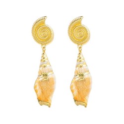 summer new Alloy Shells earrings occidental style exaggerating Earring woman B..