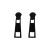 summer new fashionins wind zipper earrings Alloy ear stud woman occidental style