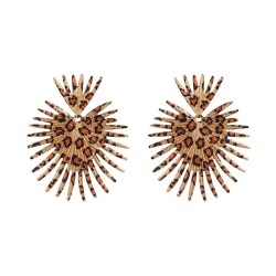 summer new Alloy leopard earrings occidental style Earring woman Bohemia ethni..
