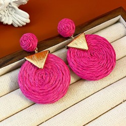 summer earrings occidental style Earring woman fashion Round earring Bohemia