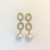 ilver eedle eometric ircon hining Pearl Earrings