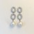 ilver eedle eometric ircon hining Pearl Earrings