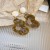 silver Irregular resin earrings high retro wind ear stud wind samll Earring woman