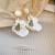 silver Irregular resin earrings high retro wind ear stud wind samll Earring woman