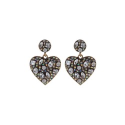  occidental style retro earrings Alloy diamond love crystal earrings pendant e..