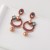 occidental style fashion Pearl flowers Round long style earrings personality retro palace wind high Earring