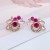 occidental style fashion brief temperament color embed Rhinestone earrings woman fashion all-Purpose ear stu