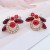 occidental style fashion brief temperament color embed Rhinestone earrings woman fashion all-Purpose ear stu
