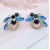 occidental style fashion brief temperament color embed Rhinestone earrings woman fashion all-Purpose ear stu