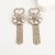 occidental style Round tassel diamond earrings long style tassel ear stud Alloy diamond crystal Earring