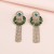 occidental style Round tassel diamond earrings long style tassel ear stud Alloy diamond crystal Earring