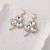 occidental style fashion wind super colorful diamond three clover flowers earrings personality temperament 