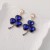 occidental style fashion wind super colorful diamond three clover flowers earrings personality temperament 