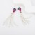 occidental style brief Alloy diamond Pearl earrings long style tassel flowers earrings woman super all-Purpose Earr