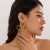 occidental style  handmade beads Pearlearing Earring  weave brief crystal leaf flower earrings woman